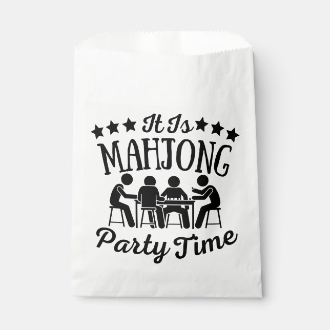 It is mahjong party time | Funny mahjong Favour Bag (Front)