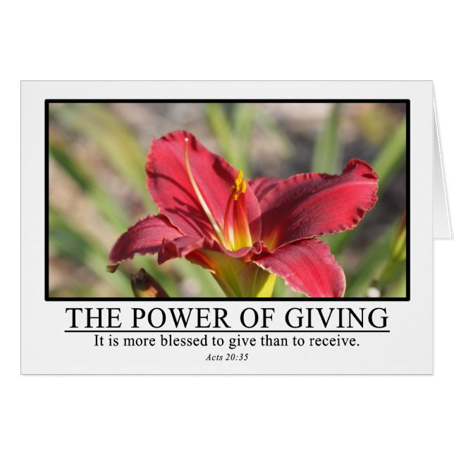 It is more blessed to give than receive Acts 20:35 (Front Horizontal)