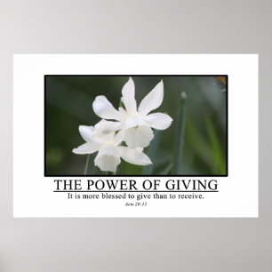 It is more blessed to give than receive poster
