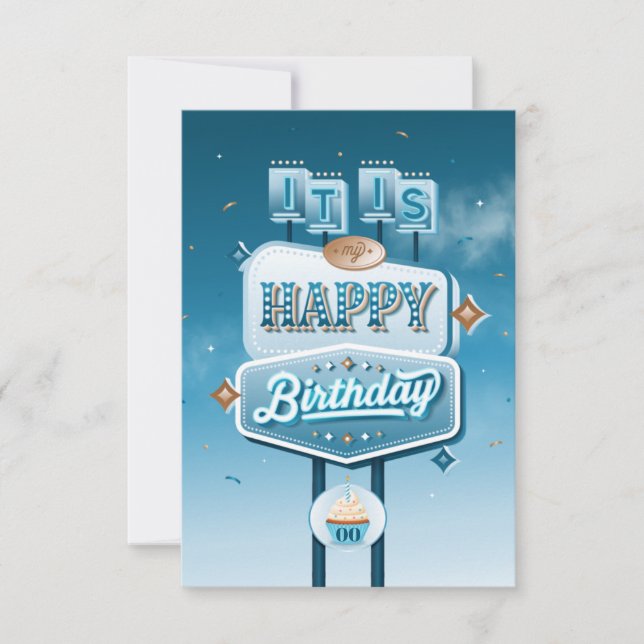 It is My Happy Birthday Party Invitation (small) (Front)