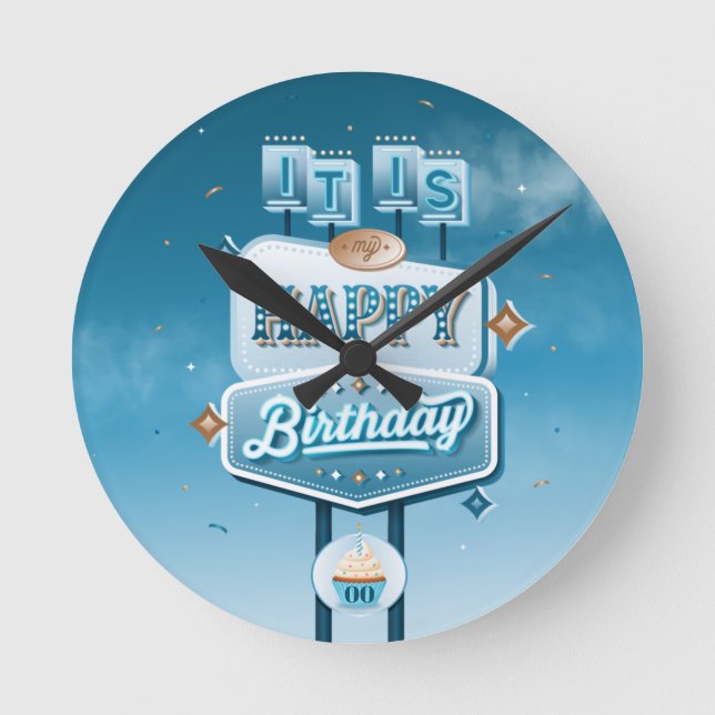 It is My Happy Birthday Wall Clock (Front)