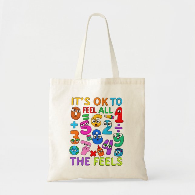 It Is Ok To Feel All The Feels Math Tote Bag (Devant)
