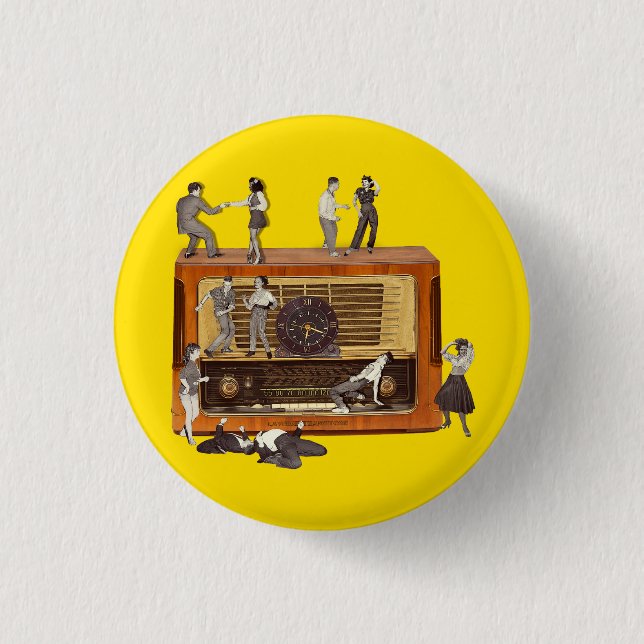  It is only Rock & Roll 1 Inch Round Button (Front)
