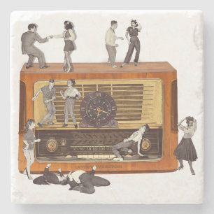 It is only Rock & Roll Stone Coaster