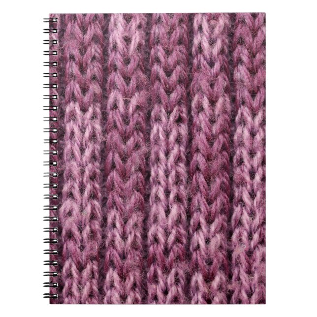 It is Purple knitting texture for pattern and back Notebook (Front)
