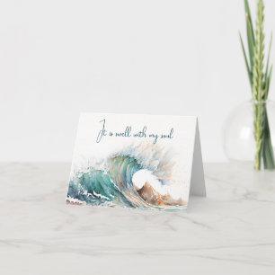 It Is Swell With My Soul Watercolor Wave Card