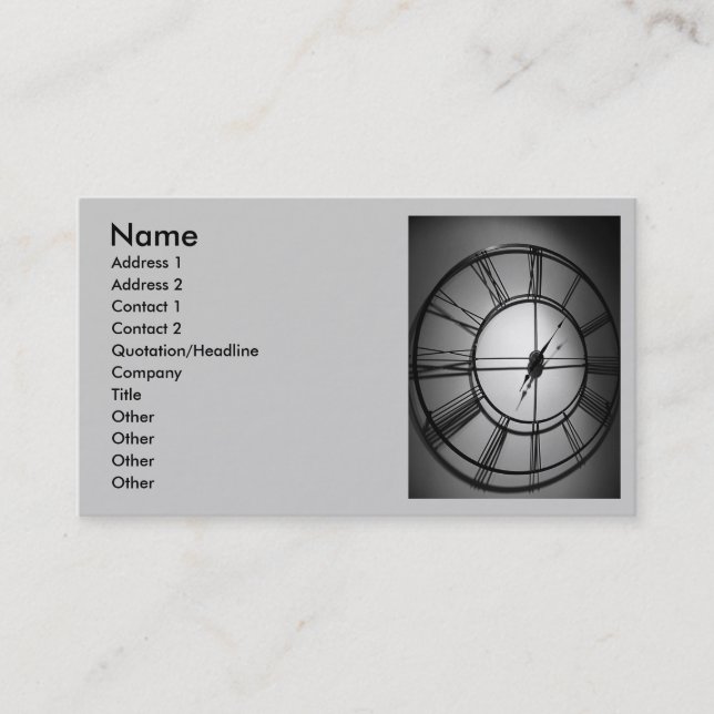 IT IS TIME TO MAKE MONEY BUSINESS CARD (Front)