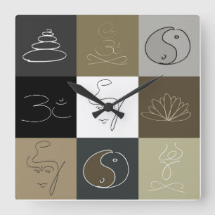 It is time to relax square wall clock