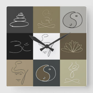 It is time to relax square wall clock