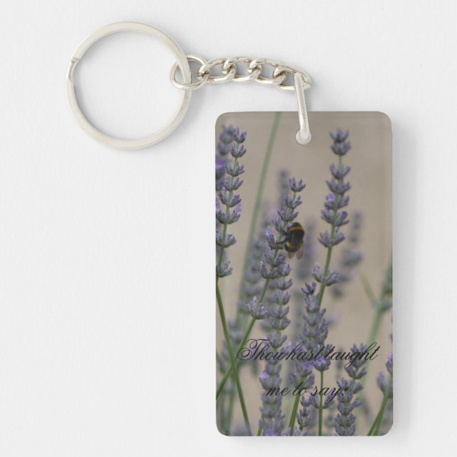 It is well bee on lavender key ring (Front)