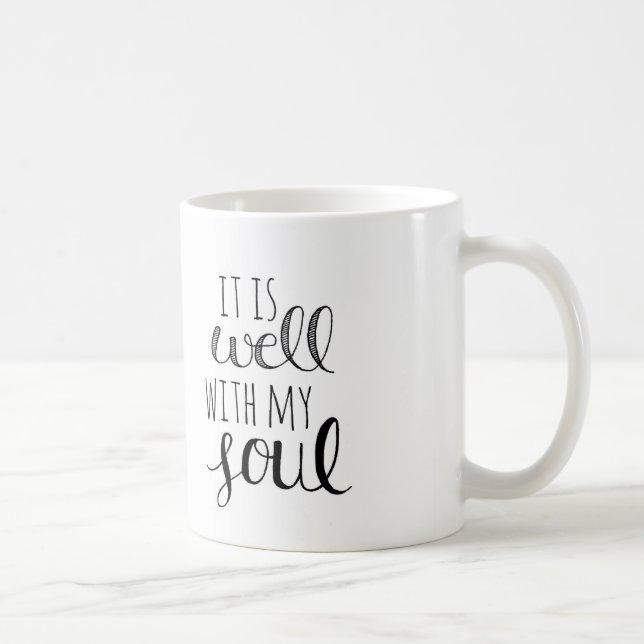 It is Well Hand Lettered Mug (Right)