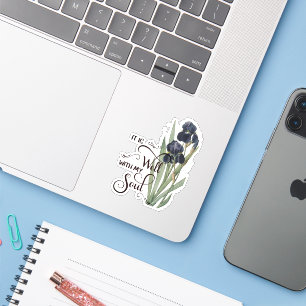 It is well purple iris sticker