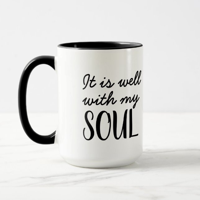 "It is Well With My Soul" and Cotton Flower Mug (Left)