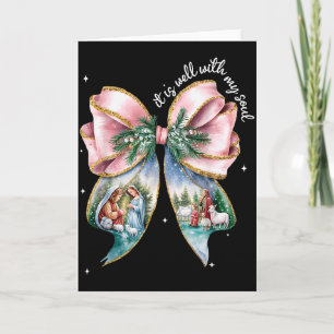 It Is Well With My Soul Bow Nativity Scene Baby Je Card