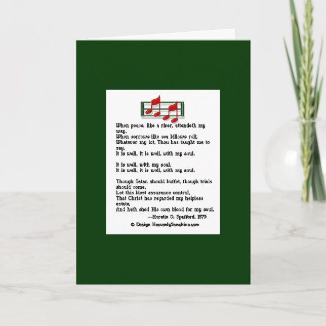 It Is Well With My Soul Card (Front)