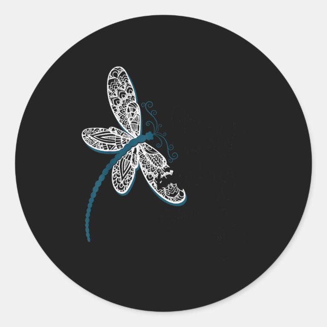 It Is Well With My Soul Dragonfly Chirtian Quote  Classic Round Sticker (Front)
