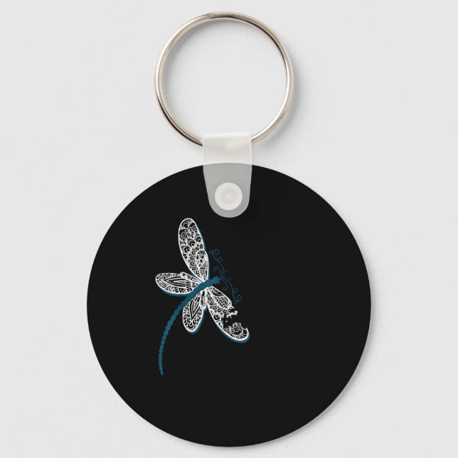 It Is Well With My Soul Dragonfly Chirtian Quote  Keychain (Front)