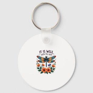 It Is Well With My Soul Inspirational Quote (1) Keychain