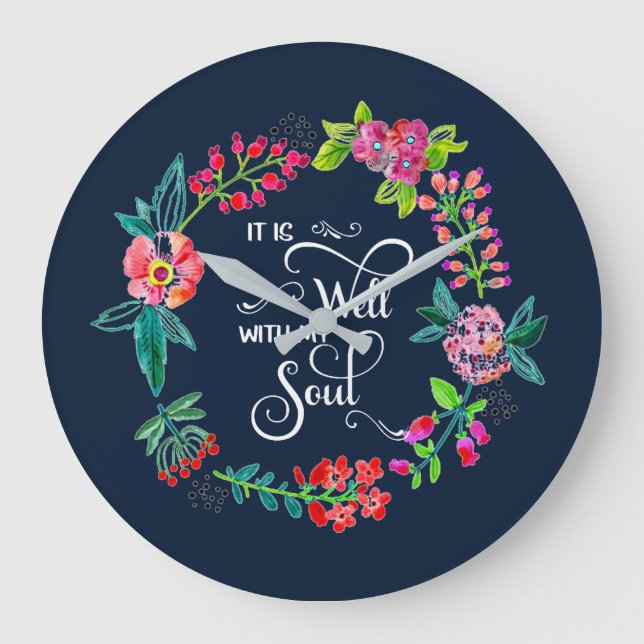 It is well with my soul  large clock (Front)
