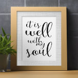 It is well with my soul letterhead<br><div class="desc">A beautiful calligraphy and feminine design that is perfect for any mom or home office. An inspirational quote for your office or home bathroom.</div>