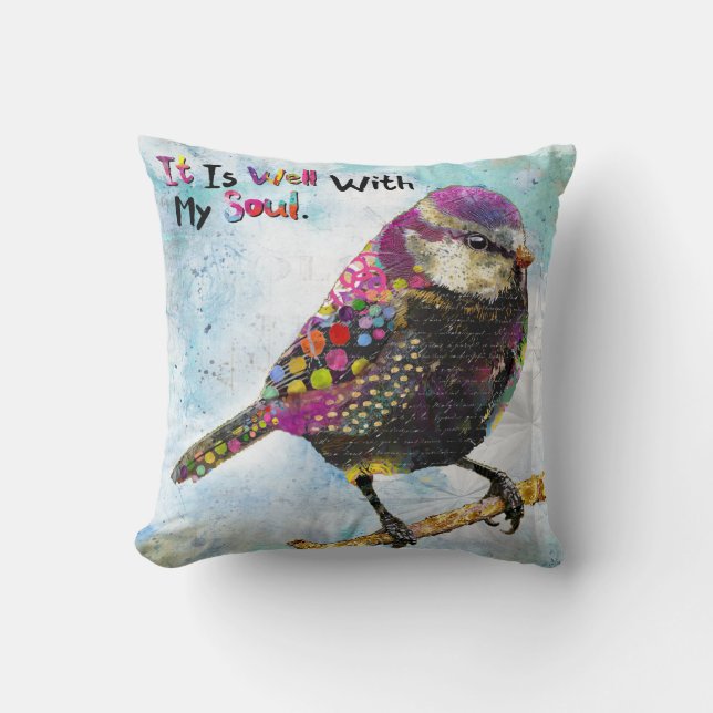 It Is Well With My Soul Throw Pillow (Front)
