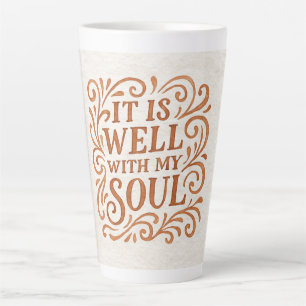 It is Well With My Soul Typography Latte Mug