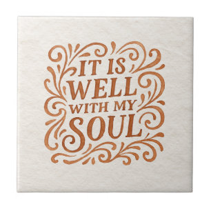 It is Well With My Soul Typography Tile