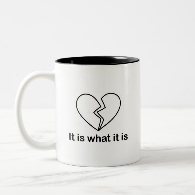 It is what it is - Heartbreaker Two-Tone Coffee Mug (Left)