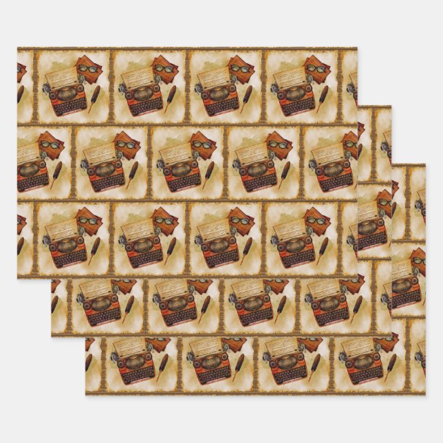It Is Written Vintage Pattern Wrapping Paper Sheet (Set)