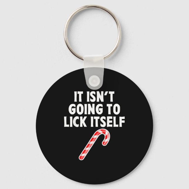It Isnt Going To Itself Candy Cane Christmas Coupl Keychain (Front)