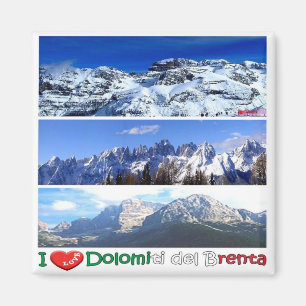 IT - Italy - Brenta Dolomites - I Love - Collage Magnet