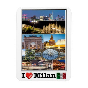 IT Italy - Milan - I Love Mosaic - Magnet
