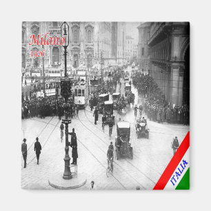 IT - Italy Milan Piazza del Duomo Cathedral 1926 Magnet