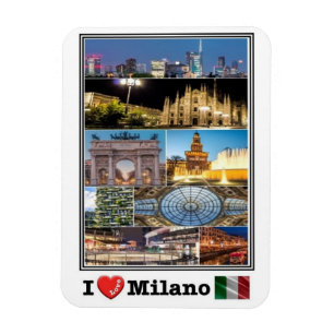 IT Italy - Milano - I Love Mosaic - Magnet