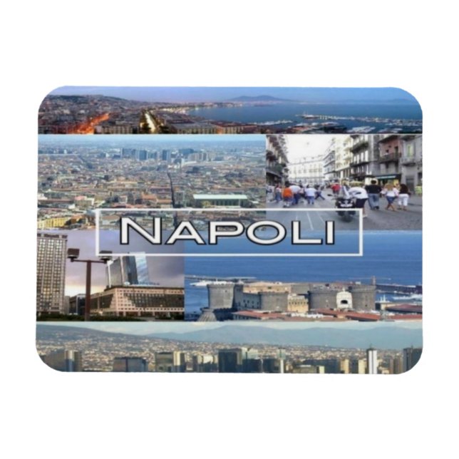 IT Italy - Napoli - Mosaic - Magnet (Horizontal)