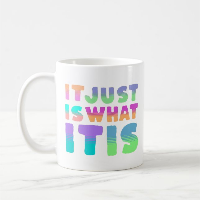 It Just Is, What It Is | Funny Quote Coffee Mug (Left)