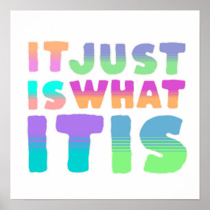 It Just Is, What It Is   Funny Quote Poster