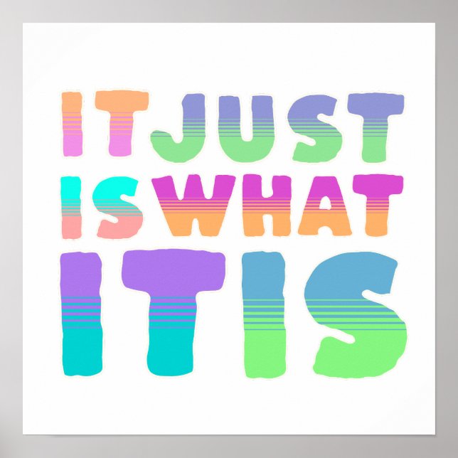 It Just Is, What It Is | Funny Quote Poster (Front)