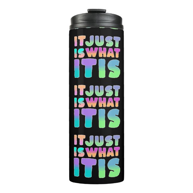 It Just Is, What It Is | Funny Quote Thermal Tumbler (Front)