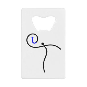 it Logo, 01 Black/Blue. Credit Card Bottle Opener