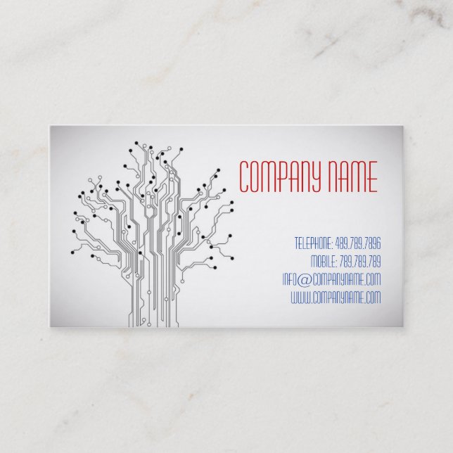IT Manager Programer Engineer Computer Wide Business Card (Front)