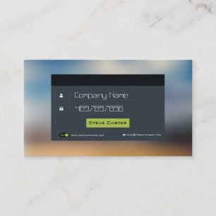 IT Manager Programmer Login Computer Coder Business Card