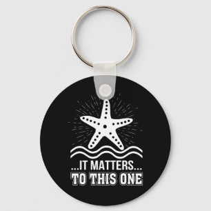 It Matters To One Inspirational Starfish Keychain