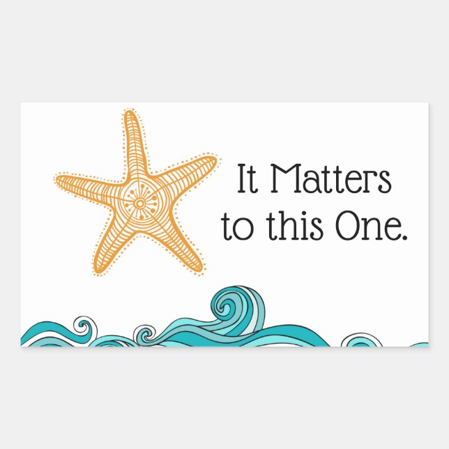 It Matters to This One Starfish Sticker (Front)