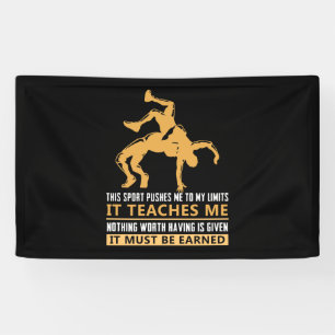 IT MUST BE EARNED Wrestling Banner