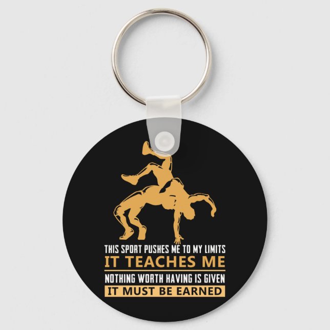 IT MUST BE EARNED Wrestling Keychain (Front)