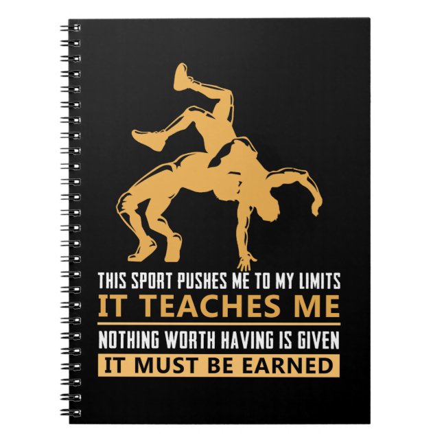 IT MUST BE EARNED Wrestling Notebook (Front)
