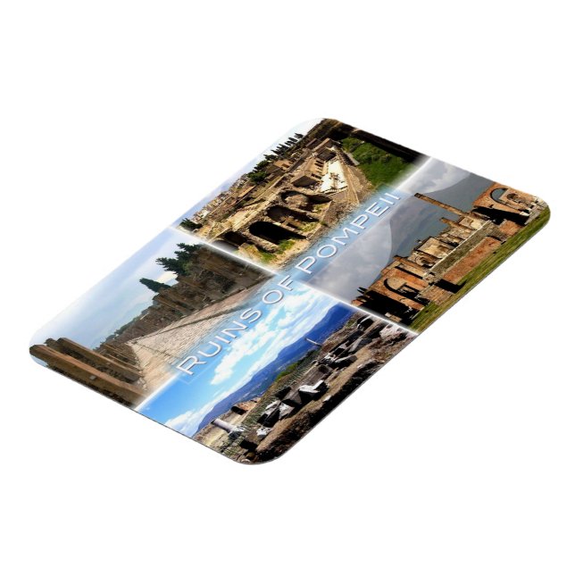 IT Naples - Pompeii - Ruins of Pompei - Hafen - Magnet (Left Side)