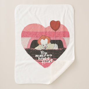 IT   Pennywise - You Make My Heart Float Sherpa Blanket