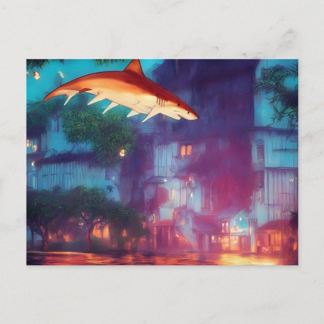 It Rained Sharks Postcard (Front)